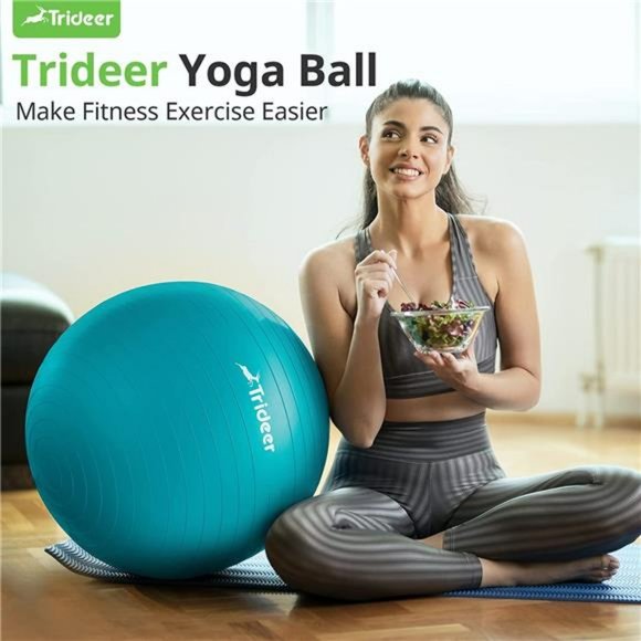 Extra Thick Yoga Ball Exercise Ball, 5 Sizes Ball Chair, Heavy Duty Swiss Ball - Picture 2 of 7